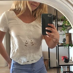Sweet Urban Outfitters Eyelet Top